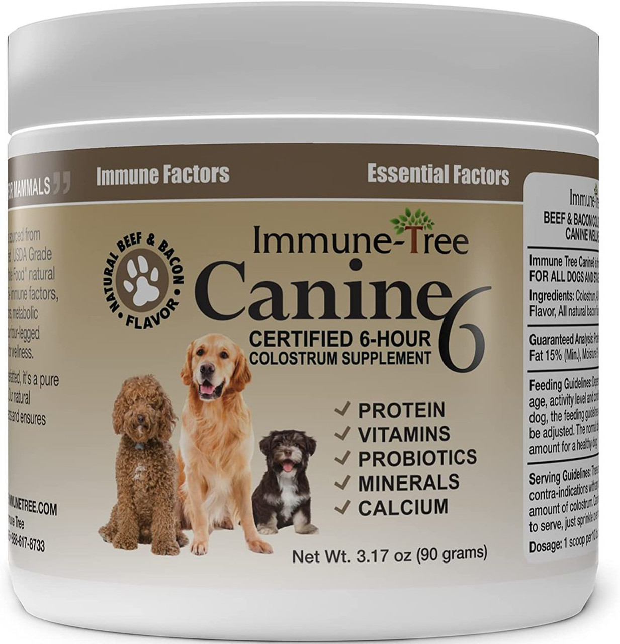 Canine6 Natural Beef and Bacon Flavored Colostrum 3.17oz By Immune Tree