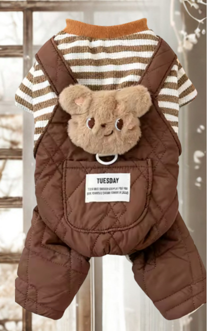 Plush Teddy Bear Pet Jumpsuit