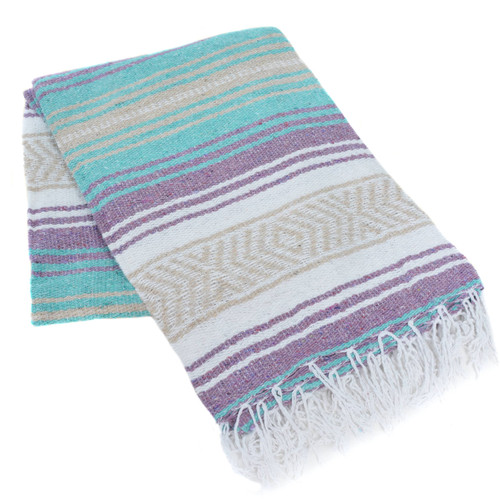 Light Purple, Melon, and Mint Green La Montana Blanket
