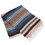 Slate Blue, Brown, and Tan Vera Cruz Mexican Blanket