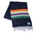 Navy with Green, Yellow and Orange Taos Blanket