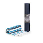 Mount Adams® Navy Pro Fit XL Yoga Mat and Blanket Kit