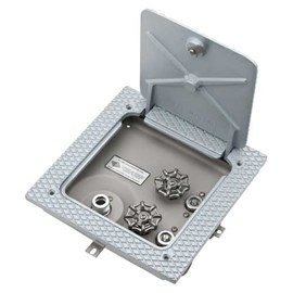 Stainless Steel Floor Hose Box with Lumaloy Top and Door