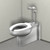 Floor Mount, Wall Outlet Toilet