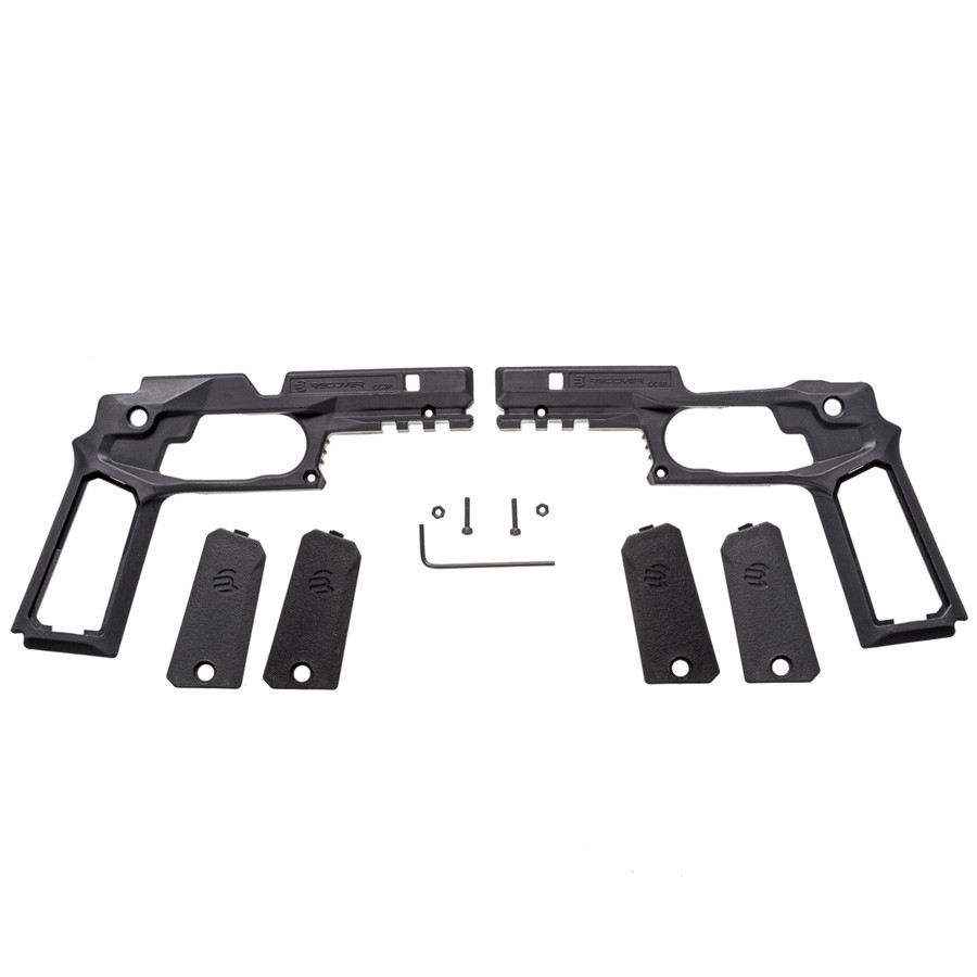 1911 Grip & Rail system Hybrid CC3P Grey, Black, Grey - Kahr
