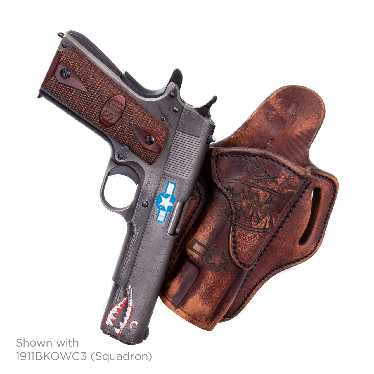 1911 Outside Waist Band Leather Holster, Squadron, Right Hand/Left Hand -  Kahr Firearms Group