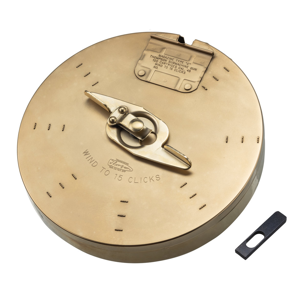 MAPS ドラム缶 45ACP Tommy Gun Drum Magazine, 100rd., Titanium Gold Plated - Kahr
