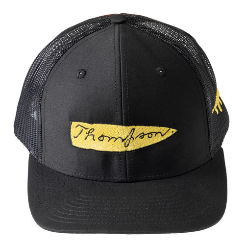 Thompson Mesh Back Black Cap with Logo