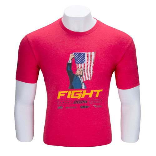 Trump Fight 2024 T Shirt with Flag