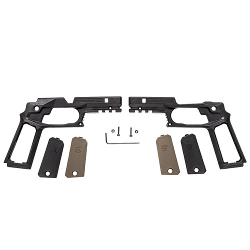 1911 Grip & Rail system Hybrid CC3P Black, Tan, Black - Kahr