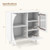 Kitchen Sideboard with Glasses Holder for Living Room Dining Room-White B593-JV11455