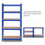 Blue Heavy Duty Metal Wood 5 Tier Adjustable Shelving Unit Garage Storage Rack Q280-BLHD0527