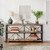 Industrial 55-inch Wood Shelf Console Sofa Table with Sturdy Black Metal Frame Q280-RSCTND1295847
