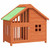 Dog Kennel Brown and Green Solid Pine Wood, Plywood A949-172267