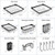 2 Tier Adjustable Over Sink Dish Drying Rack with 8 Hooks B593-KC53791
