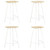 Bar Stool Set of 4 Bleached wood and white A949-320650