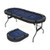 72 Inch Foldable Poker Table for 8 Players Portable Oval Card Board Game Table-Blue B593-NP11878