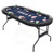 72 Inch Foldable Poker Table for 8 Players Portable Oval Card Board Game Table-Blue B593-NP11878