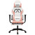 Gaming Chair White and Pink Faux leather, Metal, Plywood Adjustable A949-3143708