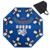 48 Inch 8-Player Foldable Poker Table Top with Carrying Bag and Cup Holders-Blue B593-UY10154