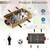 Game Room Size Football Table with Non-slip Handle-Brown - Color: Brown D681-UY10094BN