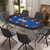 8 Players Texas Holdem Foldable Poker Table-Blue - Color: Blue D681-UY10159BL