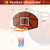 Indoor Outdoor Basketball Games with Large Shatter-proof Backboard - Color: Red D681-SP37874