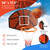 Indoor Outdoor Basketball Games with Large Shatter-proof Backboard - Color: Red D681-SP37874