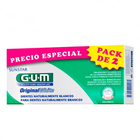 Gum original white pasta dental (75 mL 2 tubos)