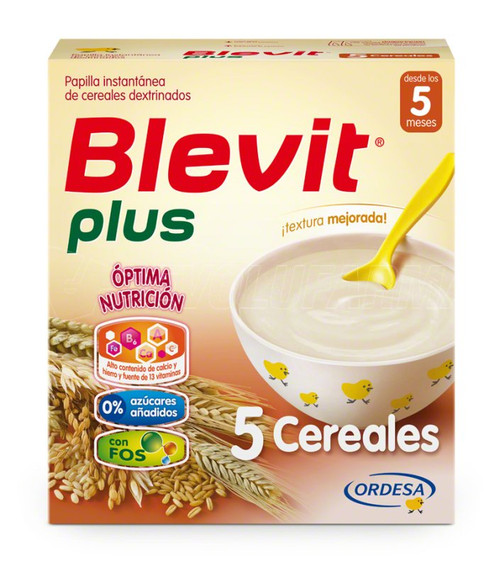 Blevit plus 5 cereales. envase 600 g.