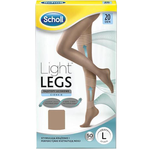 Dr. scholl light legs 20 den talla l-beige