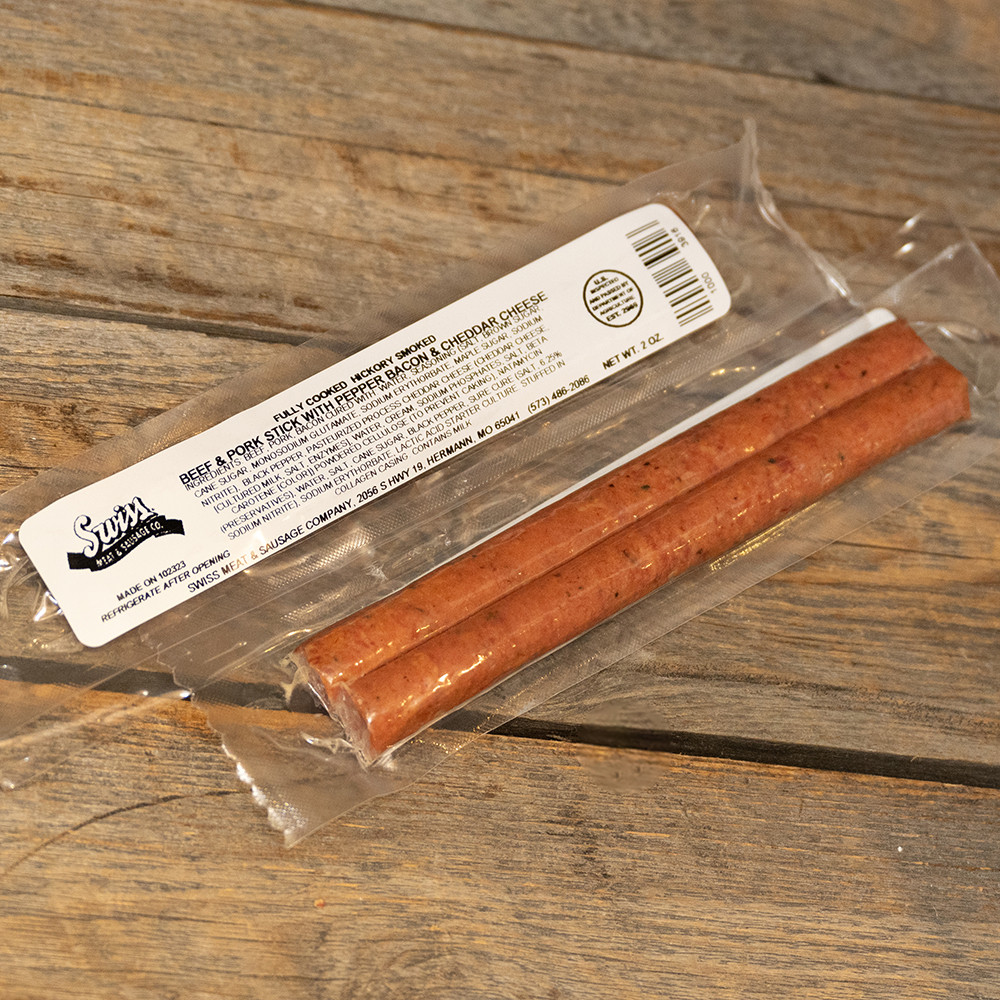 Beef & Pork Snack Sticks with Bacon & Cheddar Cheese - 2oz