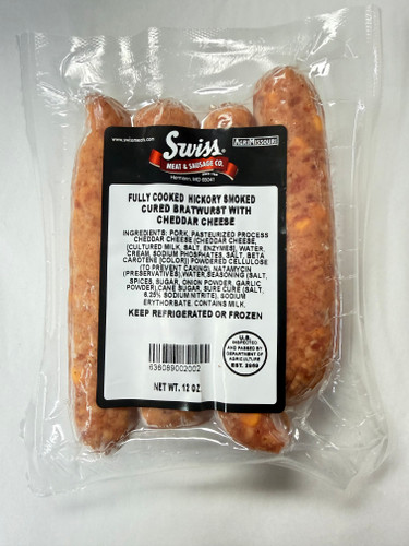 Hickory Smoked Cheese Bratwurst - 12oz