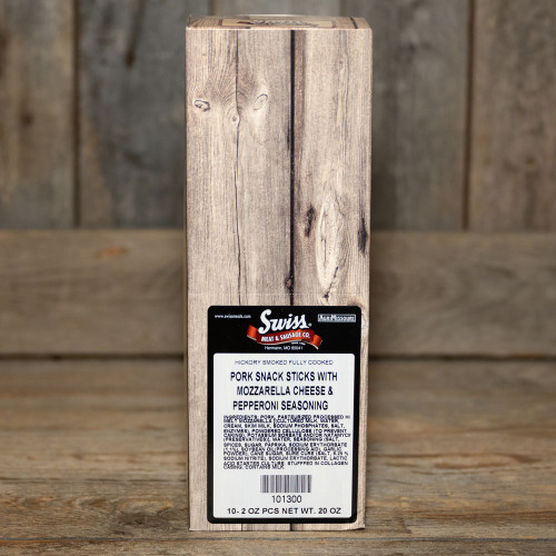 Pork Snack Sticks with Mozzarella Cheese & Pepperoni Seasoning - 2oz