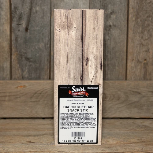 Beef & Pork Snack Sticks with Bacon & Cheddar Cheese - 2oz