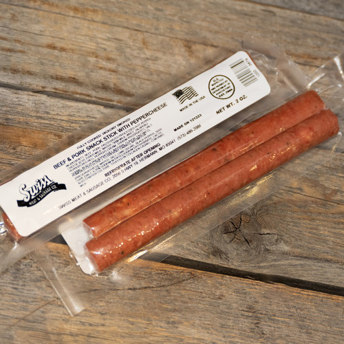 Beef & Pork Snack Sticks with Pepper Cheese - 2oz