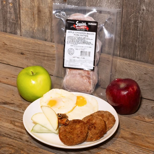 Apple Cinnamon Bacon Pork Breakfast Patties - 16oz