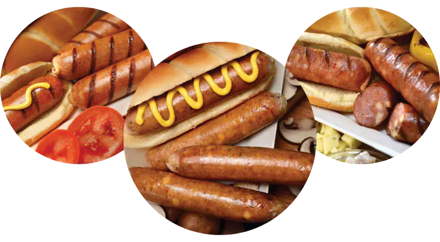 Grilled brats on buns