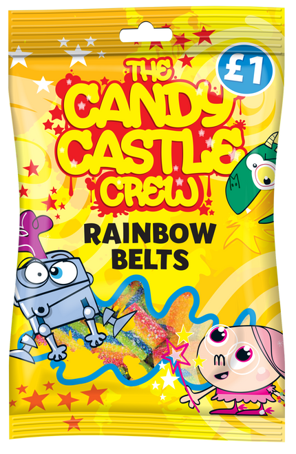 Candy Castle Crew Rainbow Belts - 1 x 18 x 120g