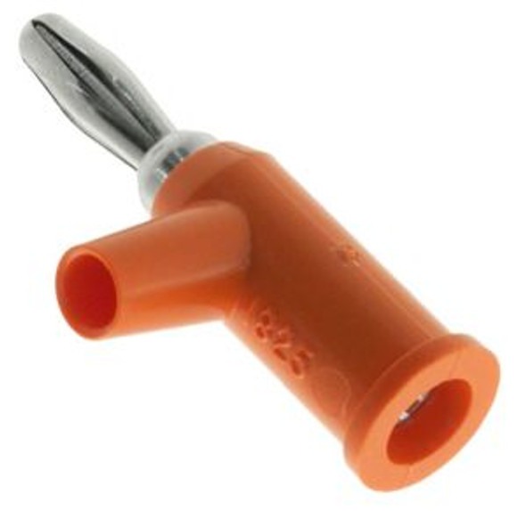 Banana Plug, 0.166 in. Dia x 0.550 in. L Pin, Polypropylene Insulation, Orange, 15A - 1825-3#