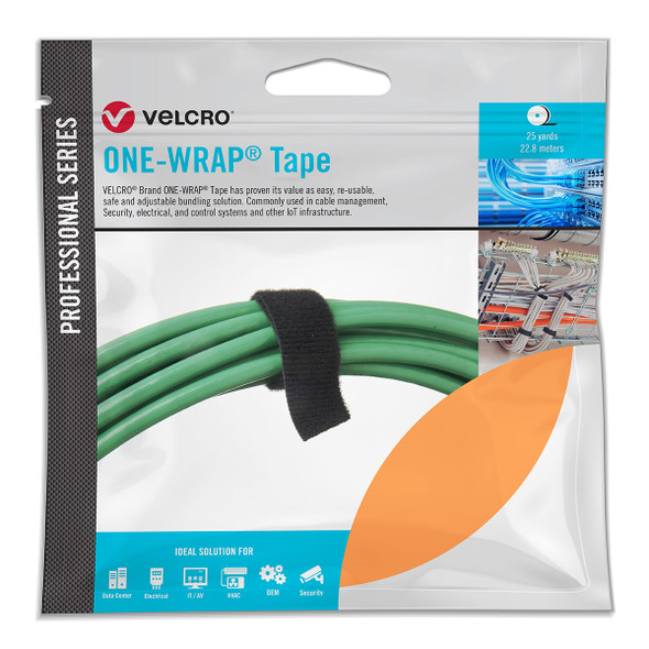 Tape, 25 yd. L x 1/2 in. W, Fiber Optic Orange - 31072