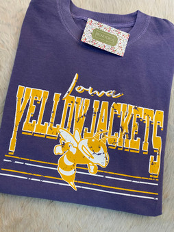 “Iowa Yellowjackets" on Grape Comfort Color - PRE-ORDER