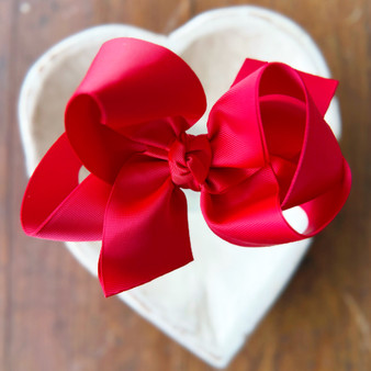 SSD Red Basic Grosgrain Bow