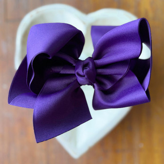 SSD Purple Basic Grosgrain Bow