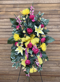 #5 Silk Funeral Spray 