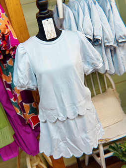 The Savannah Blue Pearl Scallop Set