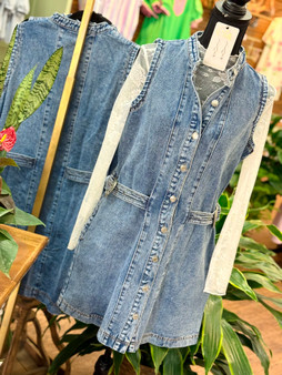 The Miranda Belted Denim Dress