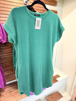 Ruby Urban Ribbed Dress - Kelly Green