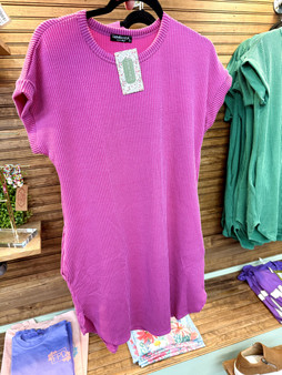 Ruby Urban Ribbed Dress - Magenta