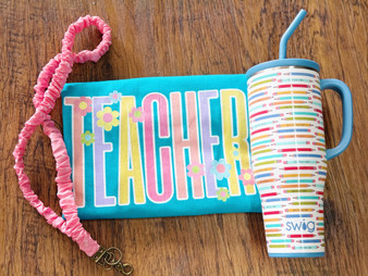 "TEACHER" with Flowers Tee - PRE-ORDER